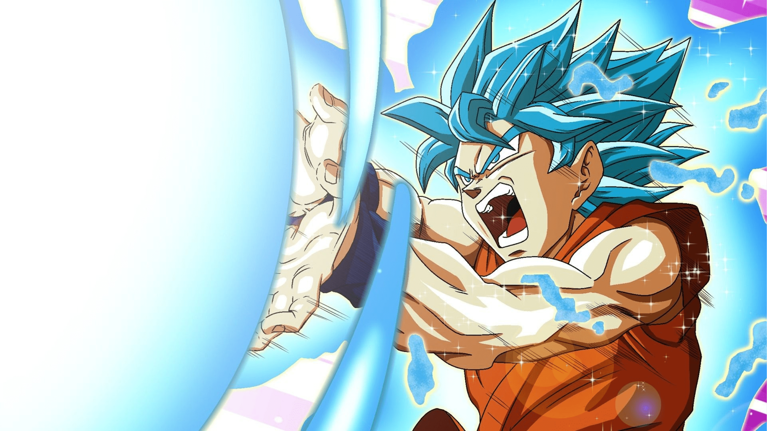 Goku faces enemies with Kamehameha