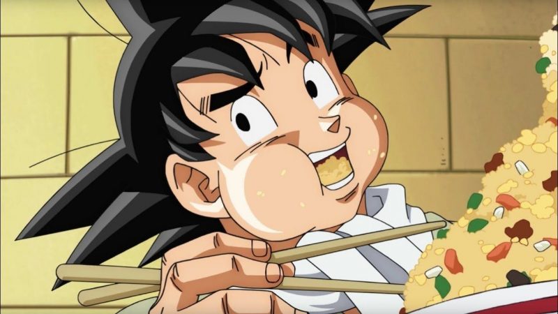 Goku eating